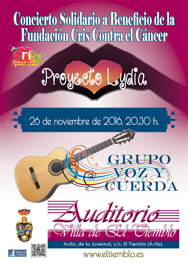 Concierto solidario en El Tiemblo a beneficio de CRIS contra el cancer